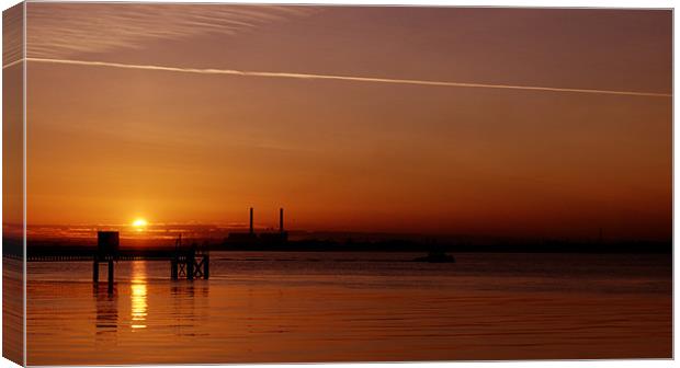 Thames Sunset Canvas Print by Brian Fuller