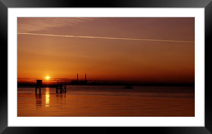 Thames Sunset Framed Mounted Print by Brian Fuller