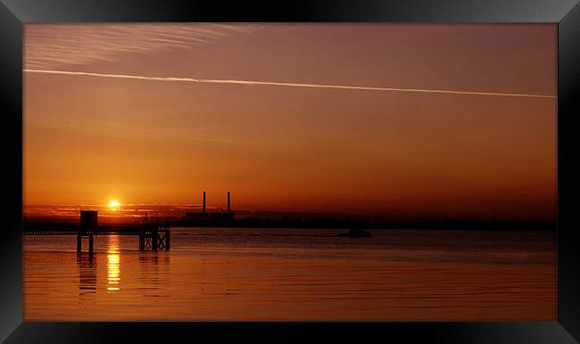 Thames Sunset Framed Print by Brian Fuller