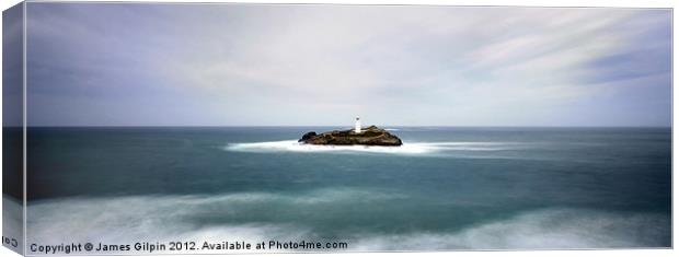 Godrevy Lighthouse Canvas Print by James Gilpin