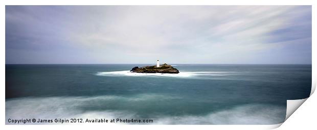 Godrevy Lighthouse Print by James Gilpin