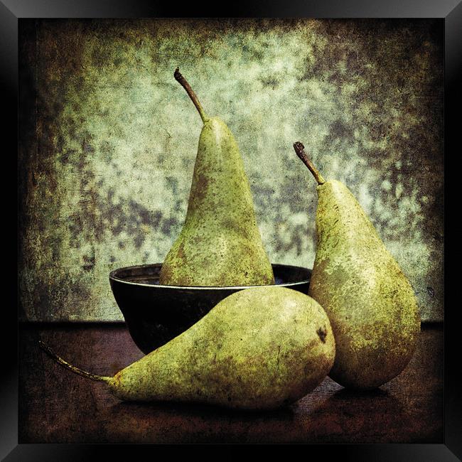 Pears and a bowl Framed Print by James Rowland