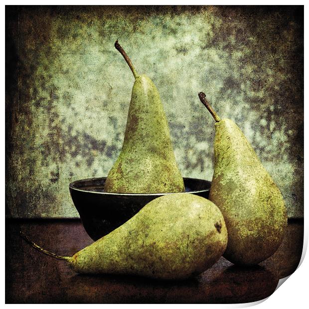 Pears and a bowl Print by James Rowland