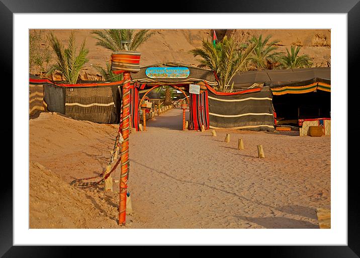 ENTRANCE IN WADI RUM CAMP Framed Mounted Print by radoslav rundic