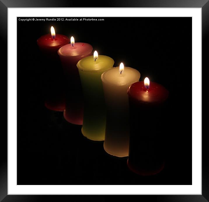 Candles Framed Mounted Print by Jeremy Rundle