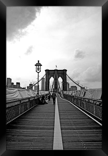 Brooklyn Bridge Framed Print by piera catalano