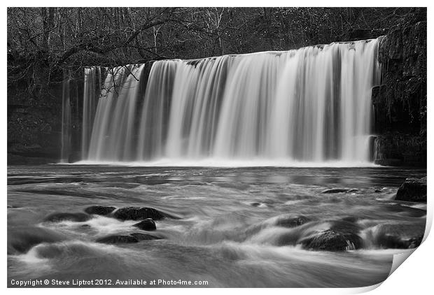 Sgwd Ddwli Isaf (The 'lower gushing falls') Print by Steve Liptrot