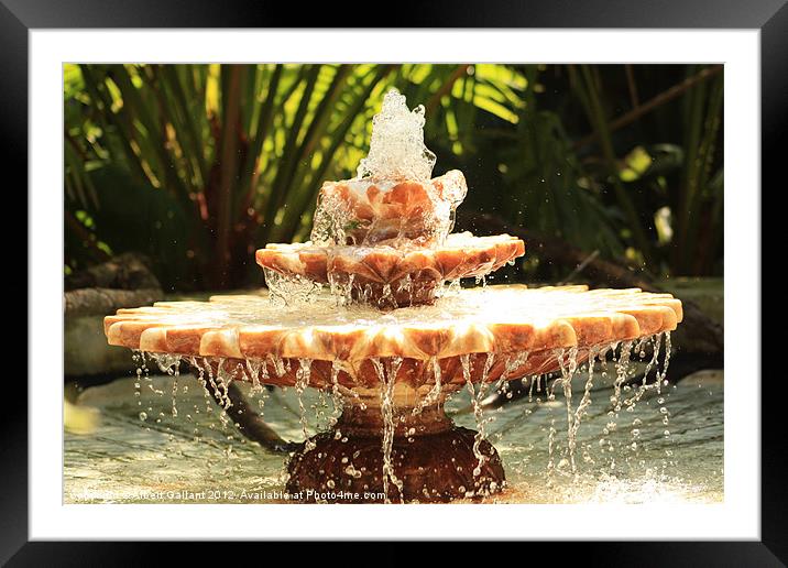 Water fountain Framed Mounted Print by Albert Gallant