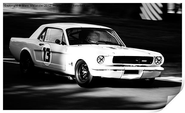 Racing into light Print by Marc Melander