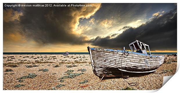 colour at dungeness Print by meirion matthias