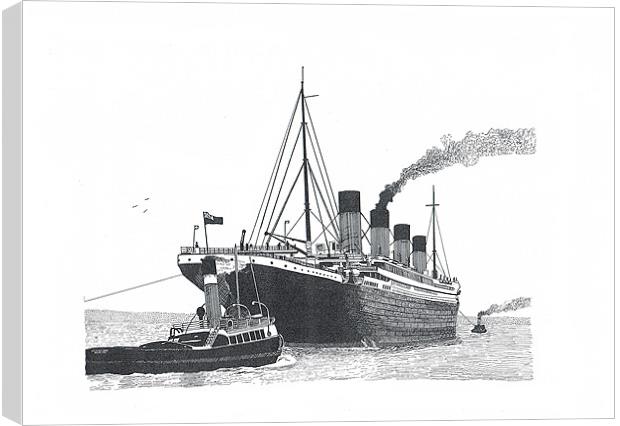RMS Titanic Canvas Print by Gordon and Gillian McFarland