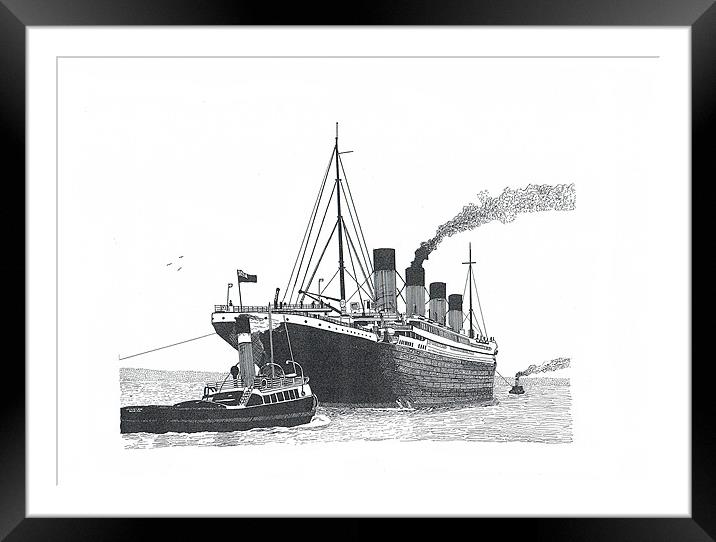 RMS Titanic Framed Mounted Print by Gordon and Gillian McFarland