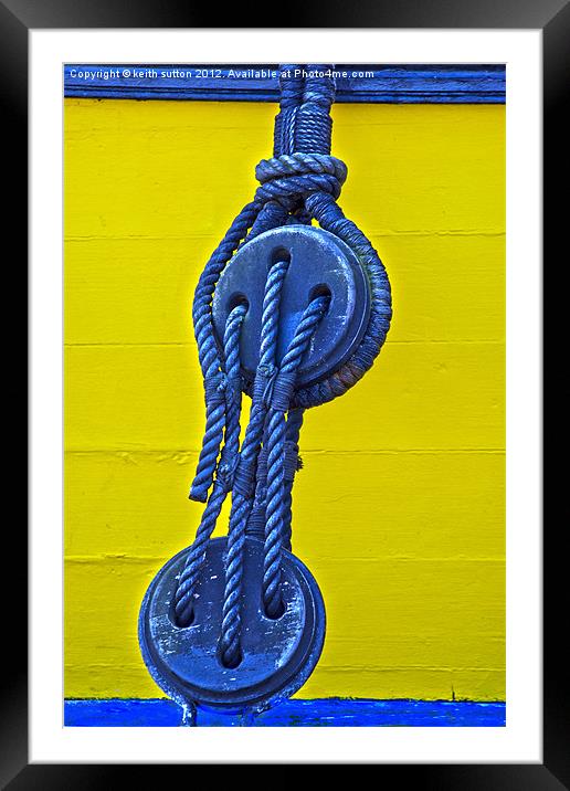 blue block Framed Mounted Print by keith sutton