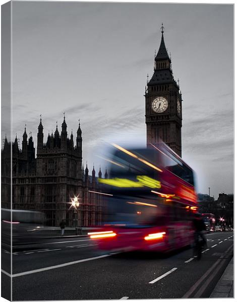 London Bus Canvas Print by Andrew Holland