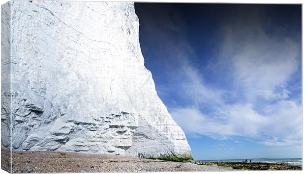 The Seven Sisters White Cliffs Canvas Print by David  Fennings