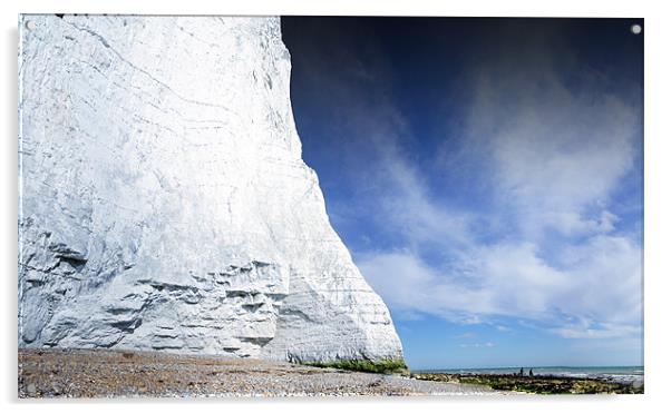 The Seven Sisters White Cliffs Acrylic by David  Fennings