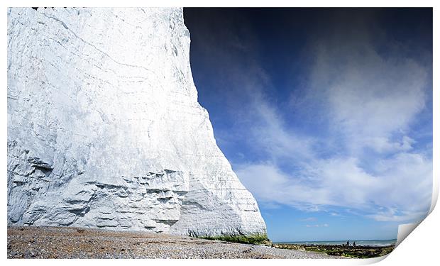 The Seven Sisters White Cliffs Print by David  Fennings