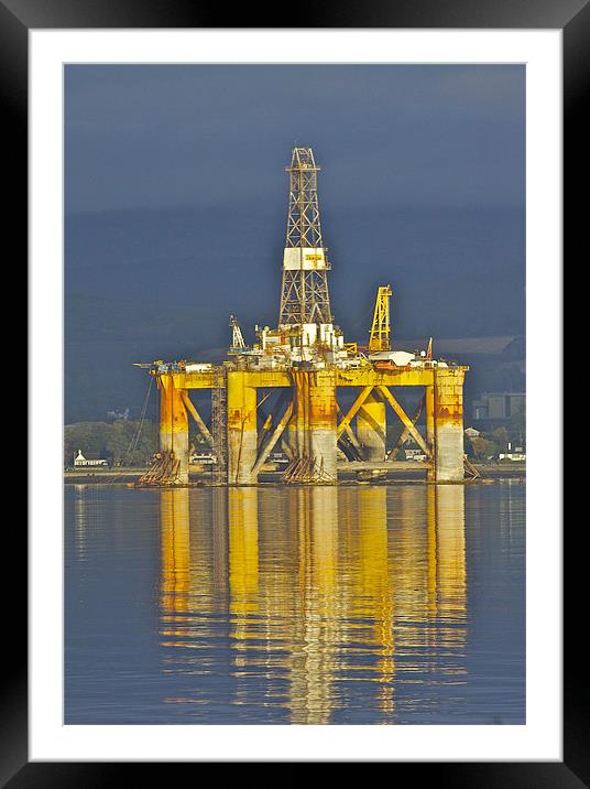 Oil Rig Framed Mounted Print by Martin Kemp Wildlife