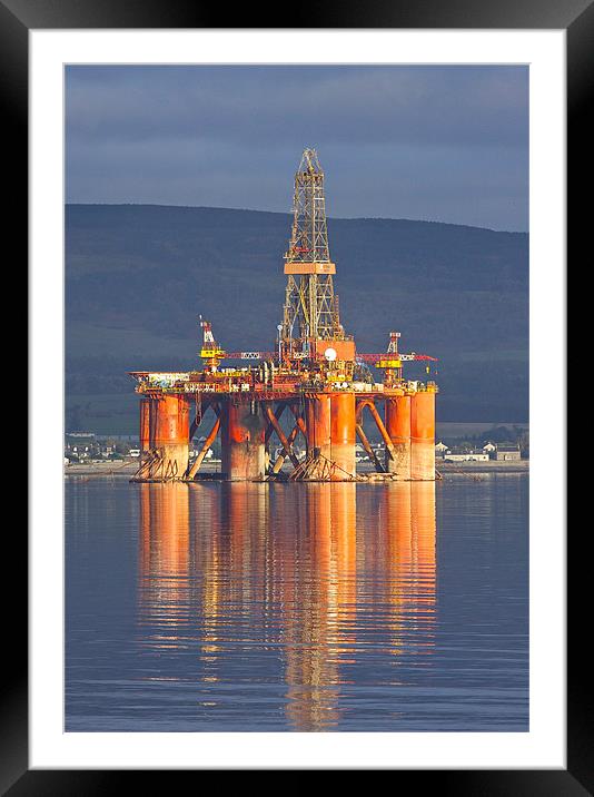 Oil Rig Framed Mounted Print by Martin Kemp Wildlife