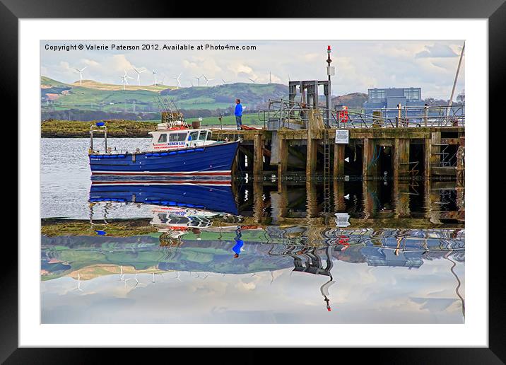 Pier On Millport Framed Mounted Print by Valerie Paterson