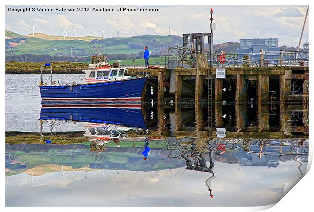 Pier On Millport Print by Valerie Paterson