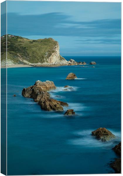 Conqueror's Bay: Dorset's Dramatic Coastline Canvas Print by David Tyrer