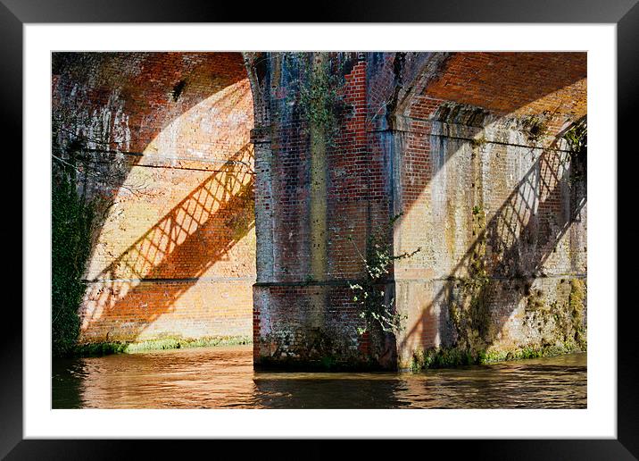 The railway bridge Framed Mounted Print by Cathy Pyle