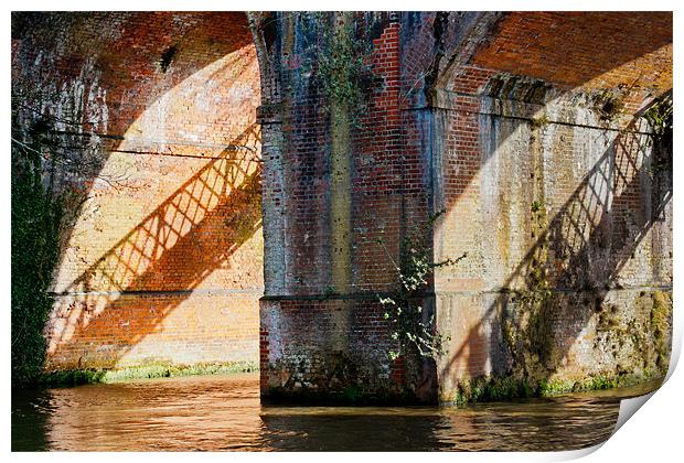 The railway bridge Print by Cathy Pyle