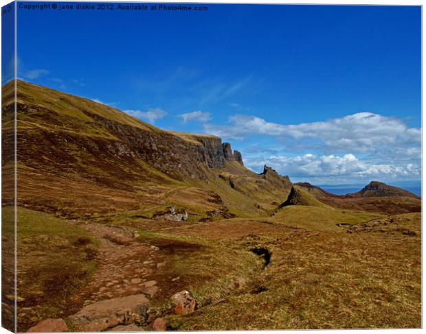 Trotternish Ridge,Isle of Skye Canvas Print by jane dickie
