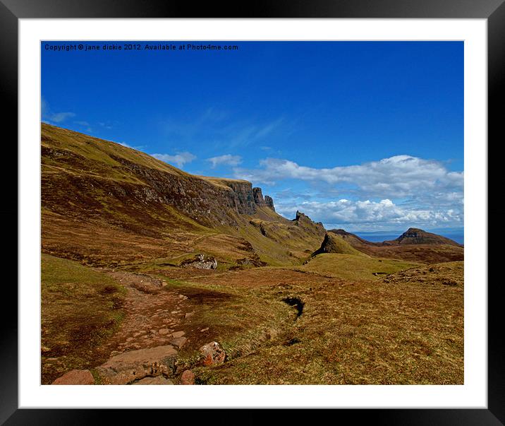 Trotternish Ridge,Isle of Skye Framed Mounted Print by jane dickie