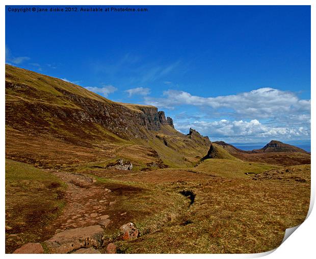 Trotternish Ridge,Isle of Skye Print by jane dickie