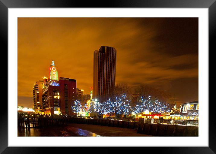 SOUTH BANK AND OXO BUILDING Framed Mounted Print by Clive Eariss