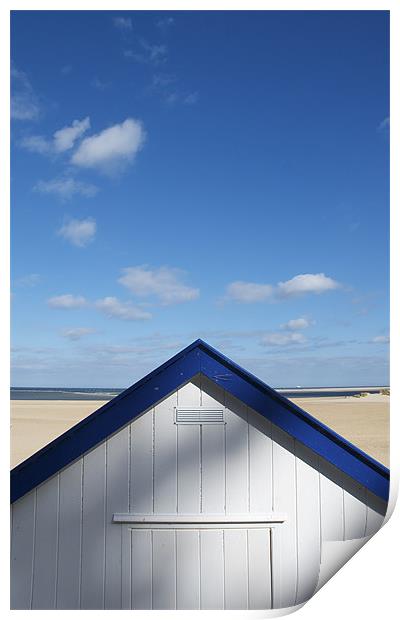 Beach hut Print by Marc Melander