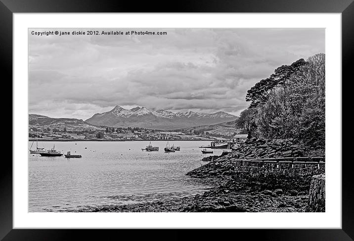 Portree bay Framed Mounted Print by jane dickie