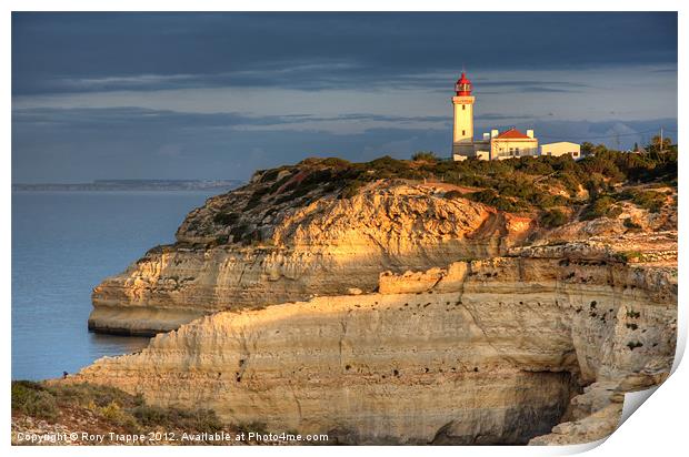 Portugese lighthouse Print by Rory Trappe
