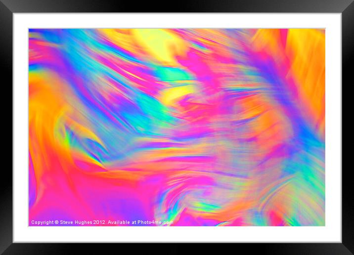 Multicoloured Soap Blur abstract Framed Mounted Print by Steve Hughes