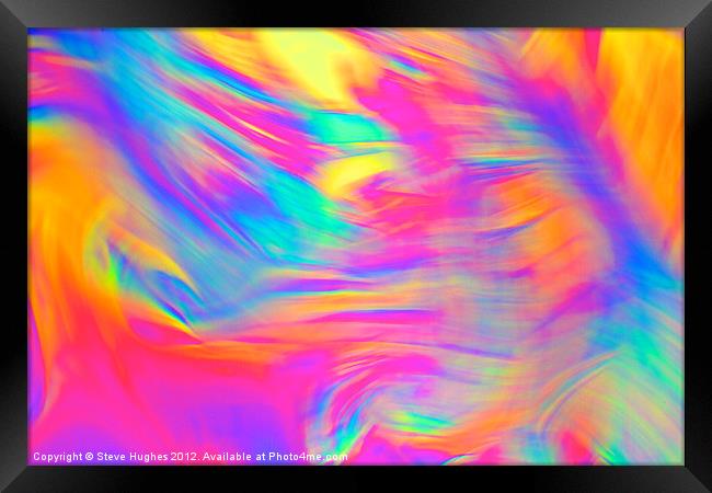 Multicoloured Soap Blur abstract Framed Print by Steve Hughes