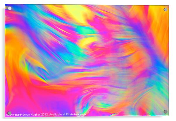 Multicoloured Soap Blur abstract Acrylic by Steve Hughes