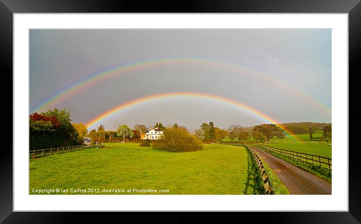 Double Rainbow Framed Mounted Print by Ian Collins