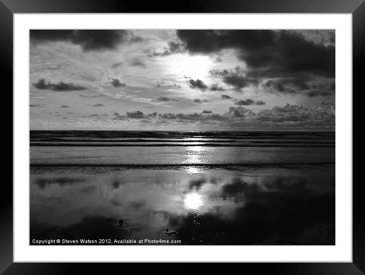 Evening at Dooey Strand Framed Mounted Print by Steven Watson