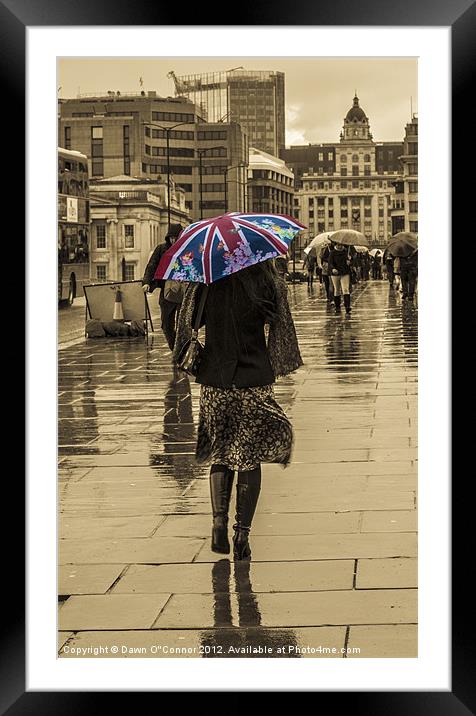 Rain Rain Rain Framed Mounted Print by Dawn O'Connor