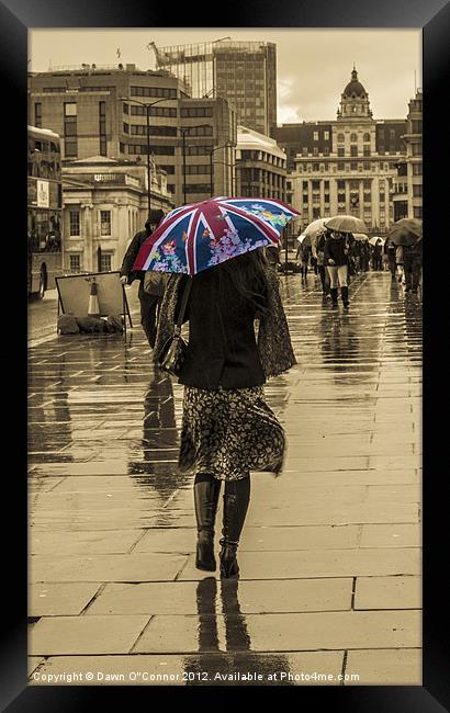 Rain Rain Rain Framed Print by Dawn O'Connor