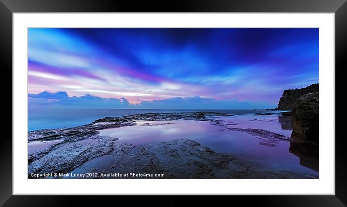 Reflections of Pink & Blue Framed Mounted Print by Mark Lucey