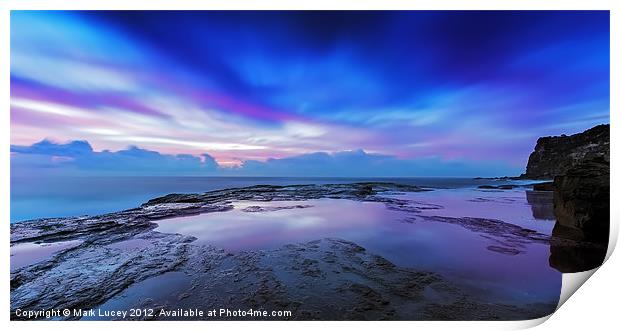 Reflections of Pink & Blue Print by Mark Lucey