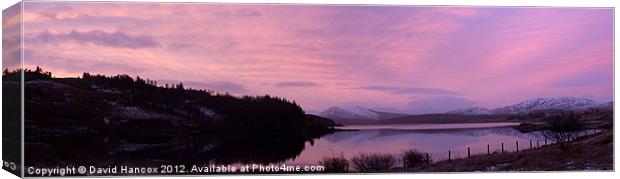 Loch Doon At Sun Rise Canvas Print by David Hancox
