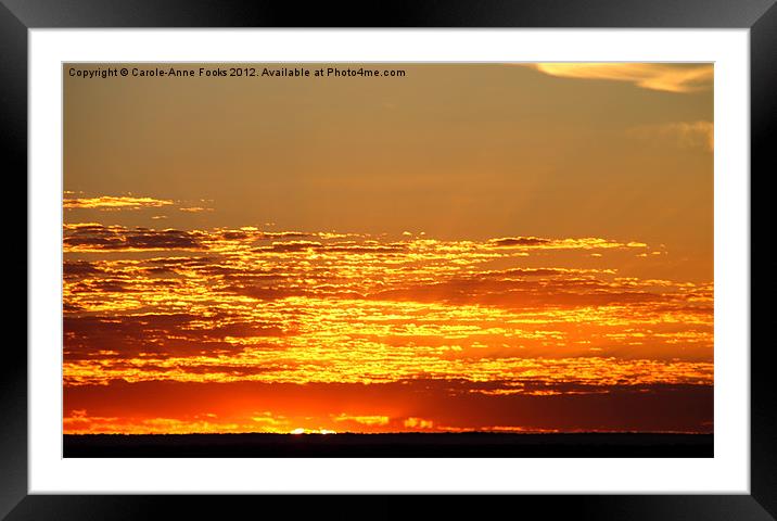 Sunrise at Lake Mungo Framed Mounted Print by Carole-Anne Fooks