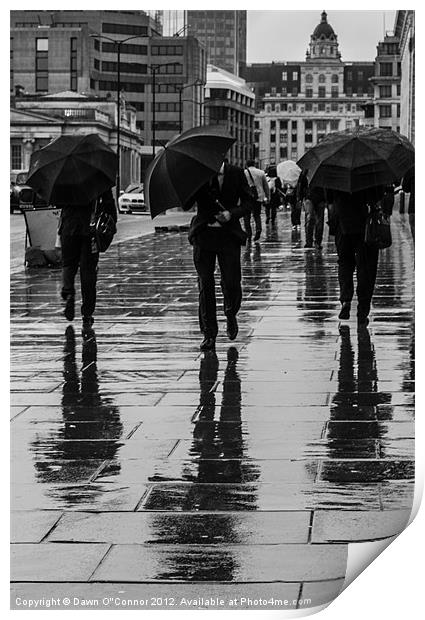 Wet in the City Print by Dawn O'Connor