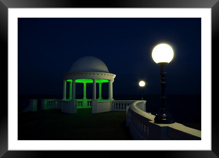 Bexhill Colonnade in Green Framed Mounted Print by mark leader