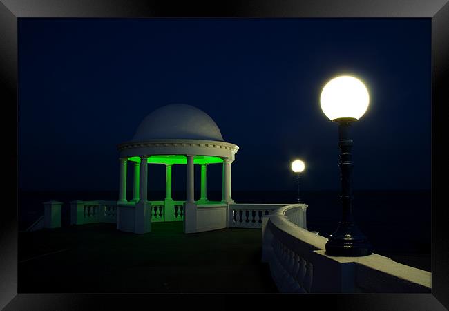 Bexhill Colonnade in Green Framed Print by mark leader
