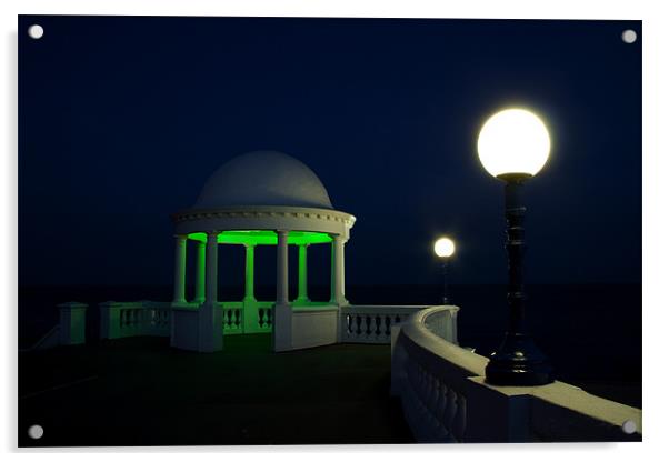 Bexhill Colonnade in Green Acrylic by mark leader
